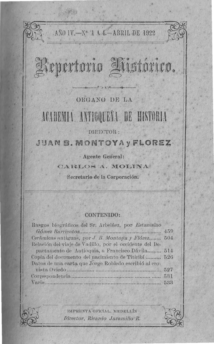 					Ver Vol. 4 Núm. 1-4 (1922): Abril de 1922
				