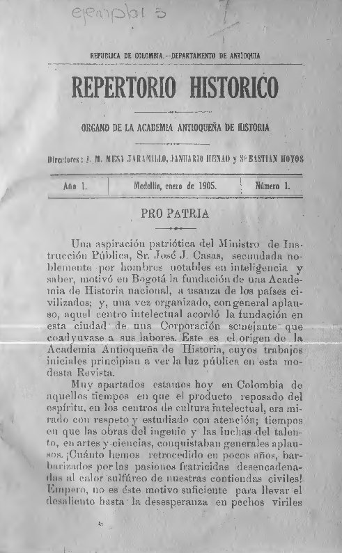 					Ver Vol. 1 Núm. 1 (1905): Enero de 1905
				